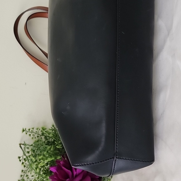 Fossil Rachel Black Multi Leather Magnetic Tote & Shopper Shoulder Bag Purse - Picture 7 of 13